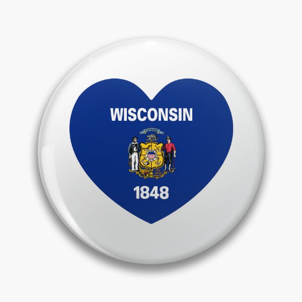 Item preview, Wisconsin Heart Flag Baby Gift Born In Wisconsin WI designed and sold by shitpostee.