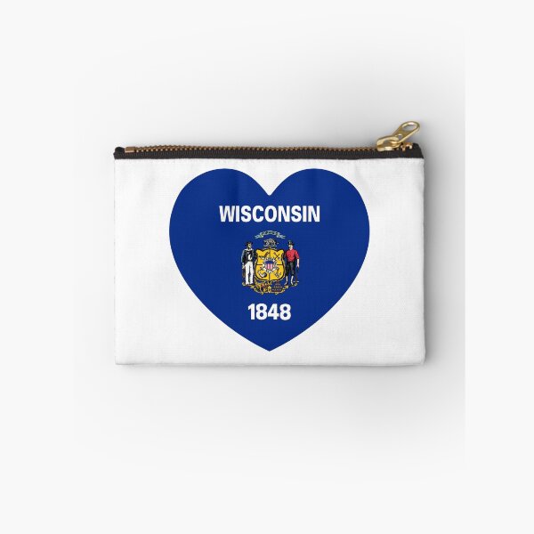 Item preview, Wisconsin Heart Flag Baby Gift Born In Wisconsin WI designed and sold by shitpostee.