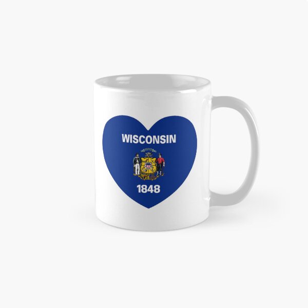 Item preview, Wisconsin Heart Flag Baby Gift Born In Wisconsin WI designed and sold by shitpostee.