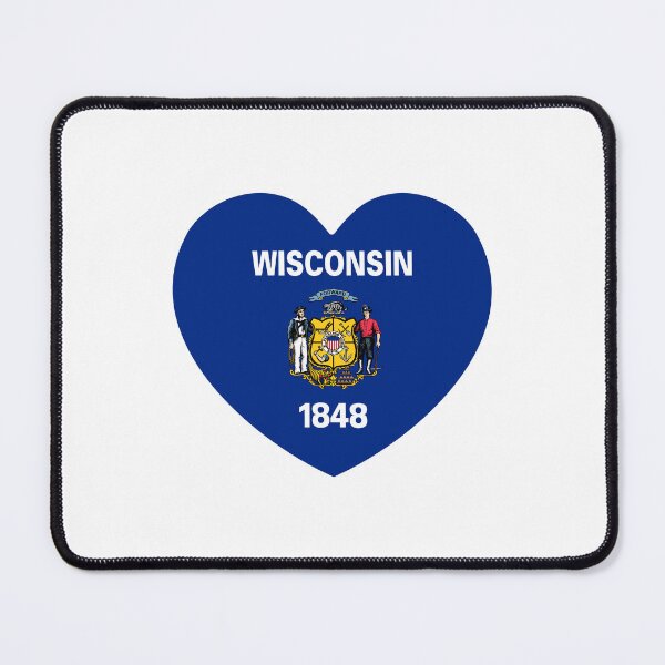 Item preview, Wisconsin Heart Flag Baby Gift Born In Wisconsin WI designed and sold by shitpostee.