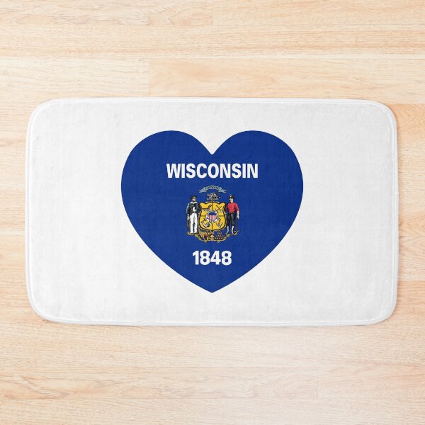 Item preview, Wisconsin Heart Flag Baby Gift Born In Wisconsin WI designed and sold by shitpostee.