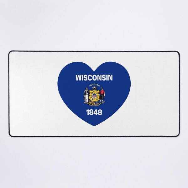 Item preview, Wisconsin Heart Flag Baby Gift Born In Wisconsin WI designed and sold by shitpostee.