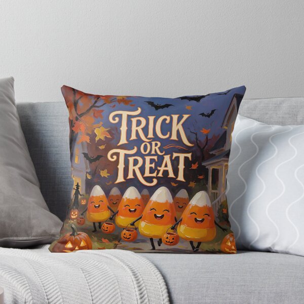 Item preview, Cute Candy Corn Trick or Treat Halloween | Whimsical Autumn Halloween Art designed and sold by cr6zym1nd.