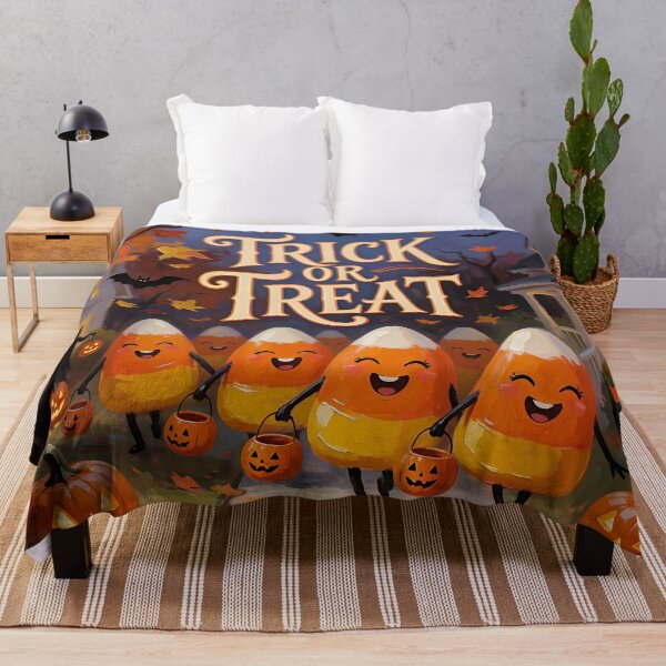 Item preview, Cute Candy Corn Trick or Treat Halloween | Whimsical Autumn Halloween Art designed and sold by cr6zym1nd.