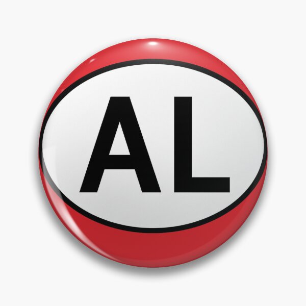 Item preview, Albania RM International Oval Sticker · Minimalist  Travel Identity designed and sold by The Digital Compass.