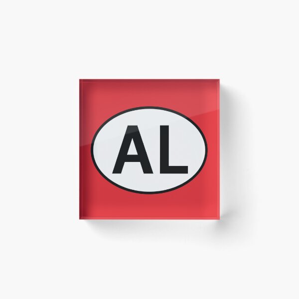 Item preview, Albania RM International Oval Sticker · Minimalist  Travel Identity designed and sold by The Digital Compass.