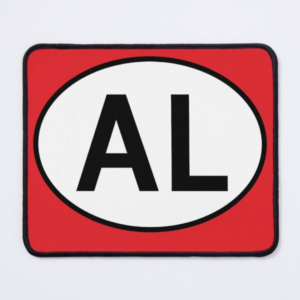 Item preview, Albania RM International Oval Sticker · Minimalist Travel Identity designed and sold by The Digital Compass.