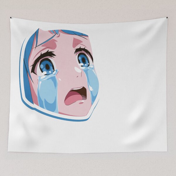 Item preview, Anime Girl Crying Sad Face Manga Tears Aesthetic designed and sold by NicolasGlowArt.