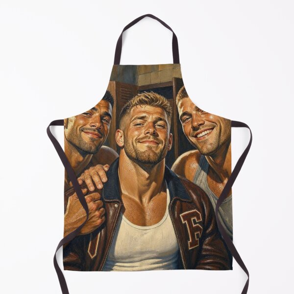 Item preview, Retro Jocks "The Locker Room" Gay Leather Art Design designed and sold by ItsAKinkThing.