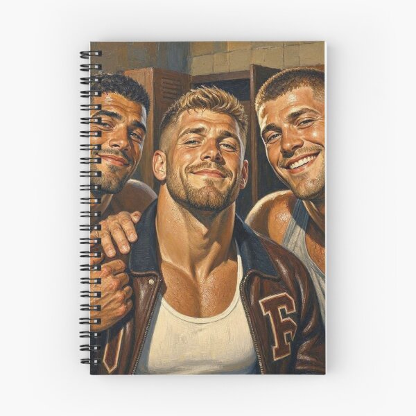 Item preview, Retro Jocks "The Locker Room" Gay Leather Art Design designed and sold by ItsAKinkThing.