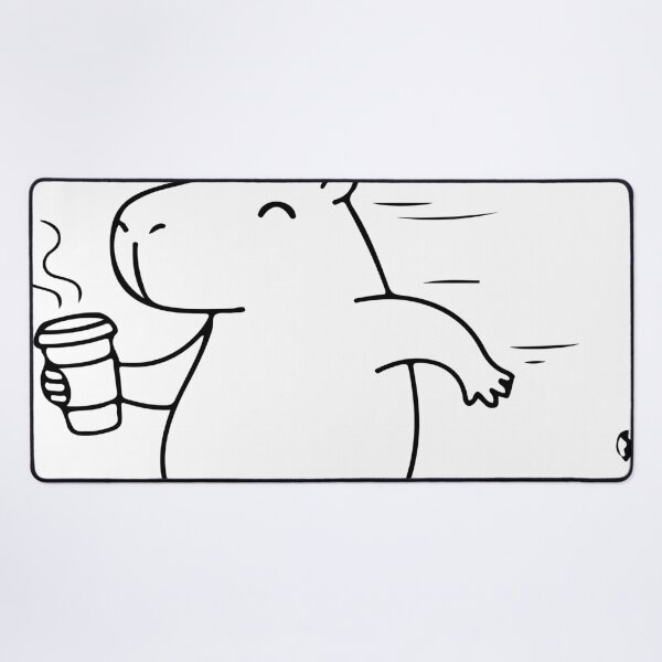 Item preview, Coffee On The Move - Running Capybara Coffee Lover designed and sold by Brexmore3.