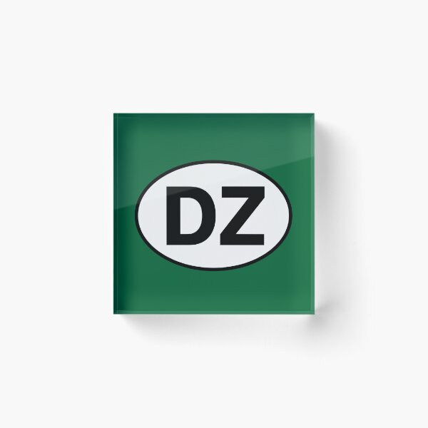 Item preview, Algeria DZ International Oval Sticker · Minimalist  Travel Identity designed and sold by The Digital Compass.