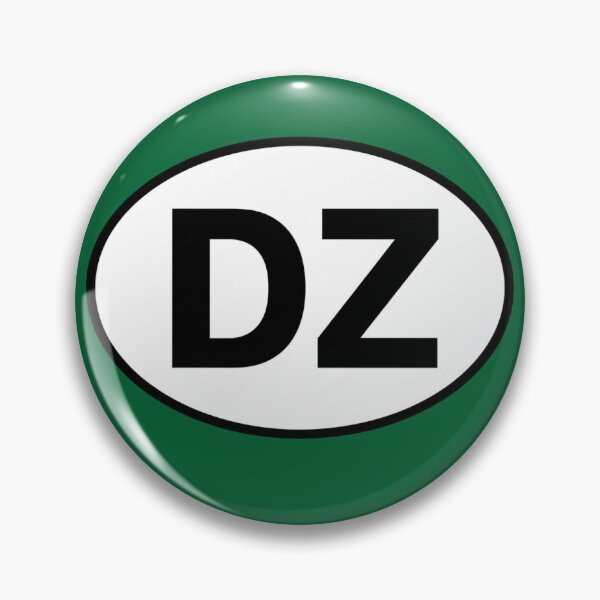 Item preview, Algeria DZ International Oval Sticker · Minimalist  Travel Identity designed and sold by The Digital Compass.