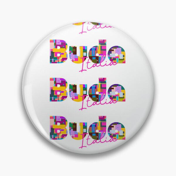 Item preview, Buda, Cascia, Italia, colorful typography design for travellers designed and sold by Wanderful-roads.