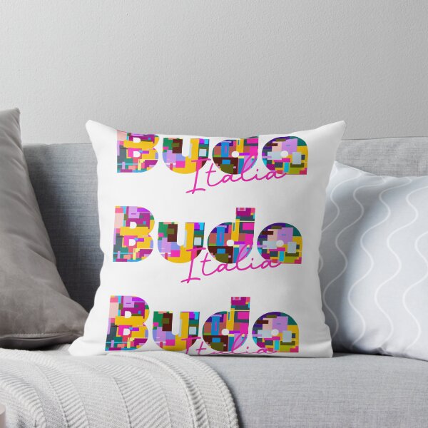 Item preview, Buda, Cascia, Italia, diseño tipográfico colorido para viajeros designed and sold by Wanderful-roads.
