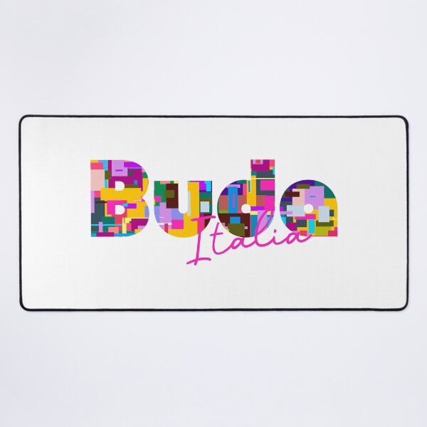Item preview, Buda, Cascia, Italia, diseño tipográfico colorido para viajeros designed and sold by Wanderful-roads.