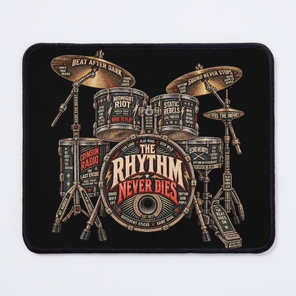 Item preview, The Rhythm Never Dies Vintage Drum Kit designed and sold by karudondesigns.