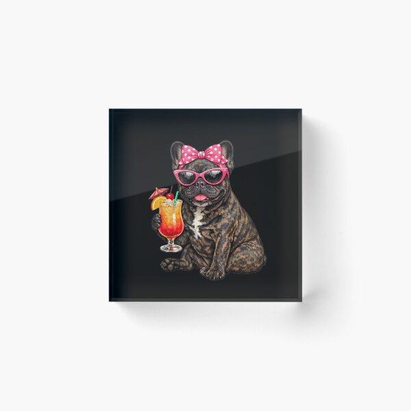 Artikelvorschau, French Bulldog Cocktail Summer Frenchie Girl entworfen und verkauft von Loona97.
