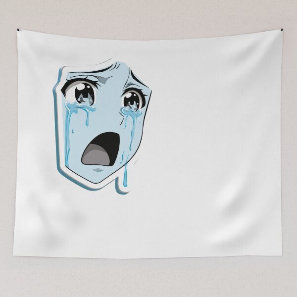 Item preview, Sad Anime Crying Face Dripping Tears Manga designed and sold by NicolasGlowArt.