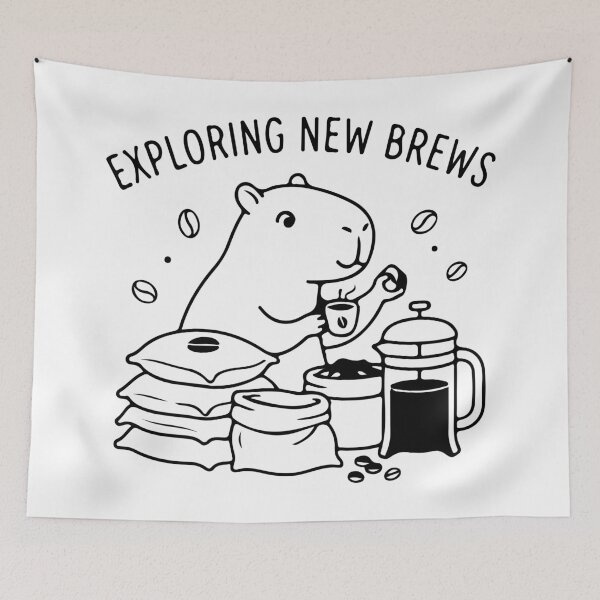 Item preview, Exploring New Brews - Capybara Coffee Tasting  designed and sold by Brexmore3.