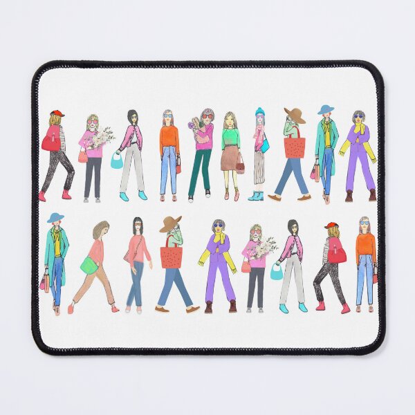 Item preview, Women hand drawn watercolor and ink  designed and sold by Boy and Belugee Studio.