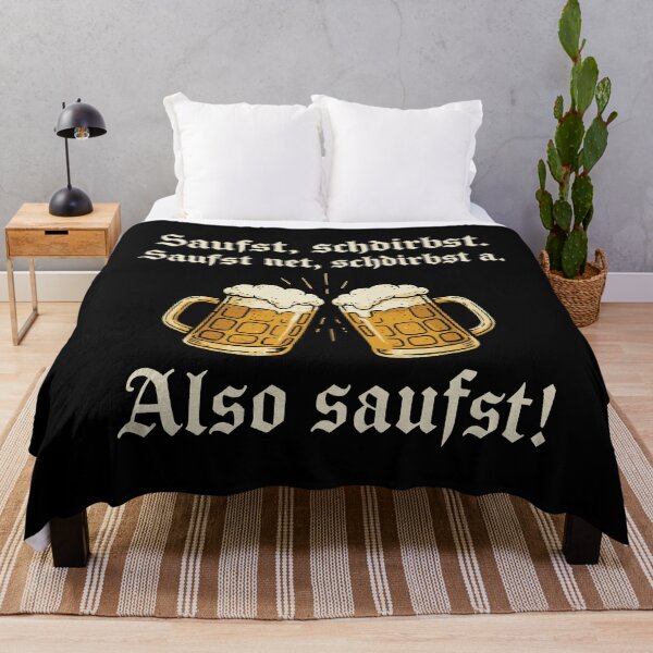 Item preview, "Saufst Schdirbst" (Drinking beer) is a saying. designed and sold by Loona97.