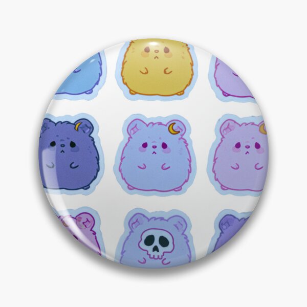 Item preview, Kawaii Sad Fluffy Bear Moon Skull Pastel Aesthetic designed and sold by NicolasGlowArt.