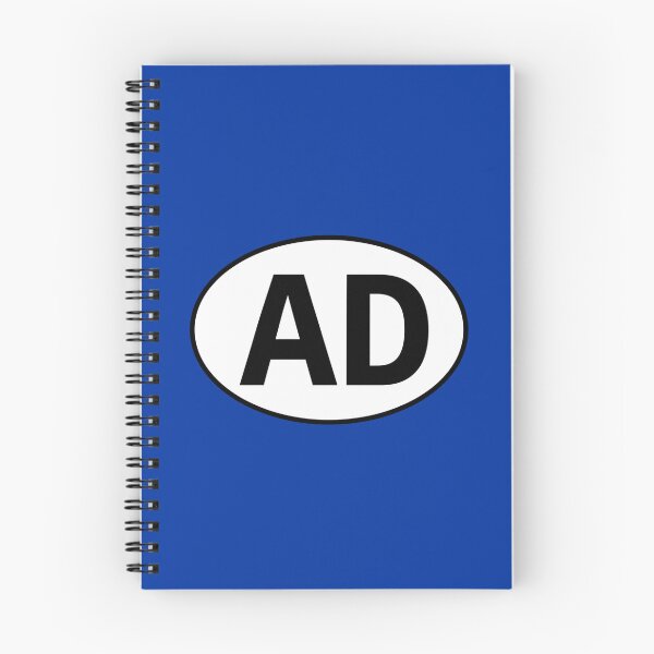 Item preview, Andorra AD International Oval Sticker · Minimalist  Travel Identity designed and sold by The Digital Compass.