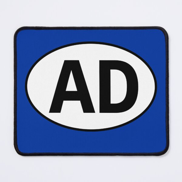 Item preview, Andorra AD International Oval Sticker · Minimalist Travel Identity designed and sold by The Digital Compass.