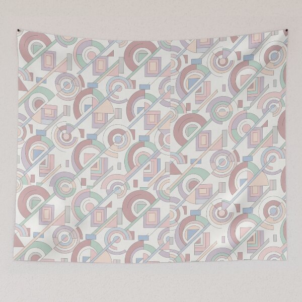 Item preview, Modern Pastel Abstract Geometric Pattern  designed and sold by Alaa-love-art.