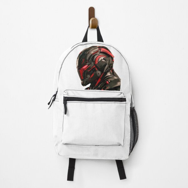Item preview, Black and Red Futuristic Robot Helmet Close-Up Side Shot designed and sold by Ai-Cases-Store.