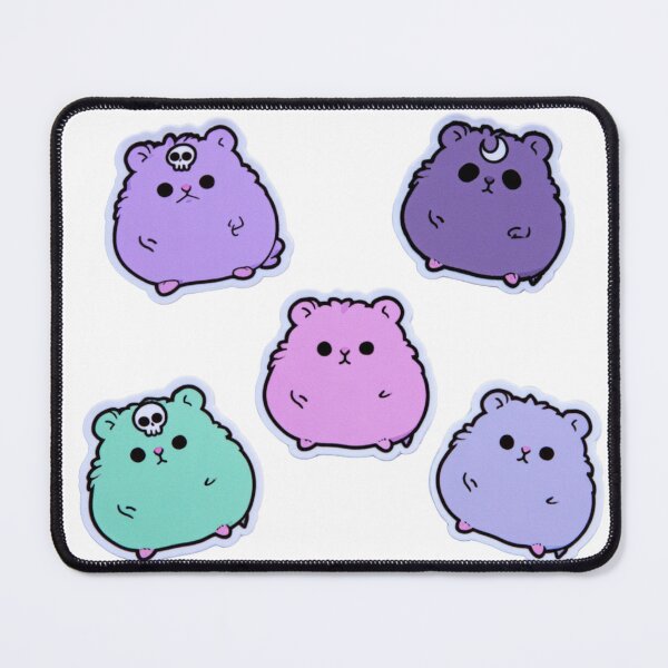 Item preview, Chibi Grumpy Hamster Skull Moon Pastel Aesthetic designed and sold by NicolasGlowArt.