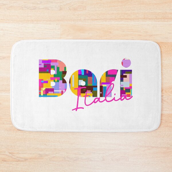 Item preview, Bari, Italy, Italia, colorful typography design for travellers designed and sold by Wanderful-roads.