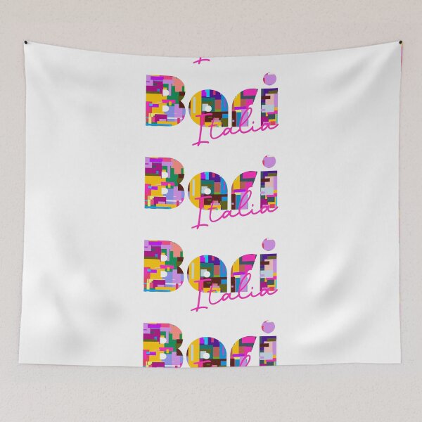 Item preview, Bari, Italy, Italia, colorful typography design for travellers designed and sold by Wanderful-roads.