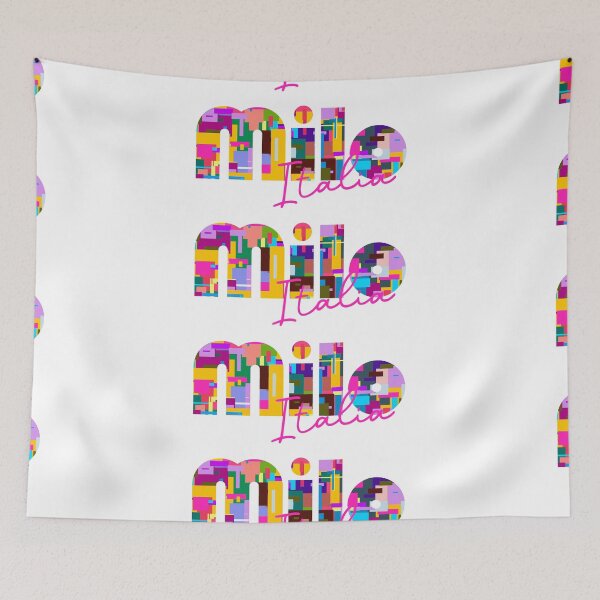 Item preview, Milo, Catania, Italy, Italia, colorful typography design for travellers designed and sold by Wanderful-roads.