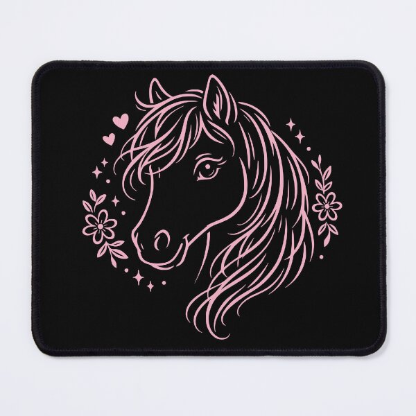 Item preview, Horse, girl, rider, pink flowers, hearts designed and sold by Loona97.