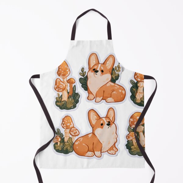 Item preview, Cute Corgi Mushroom Forest Dog Lover Art designed and sold by NicolasGlowArt.