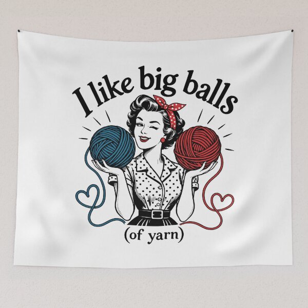 Item preview, I Like Big Balls Of Yarn Funny Knitting Crochet Yarn designed and sold by andre-hollow.