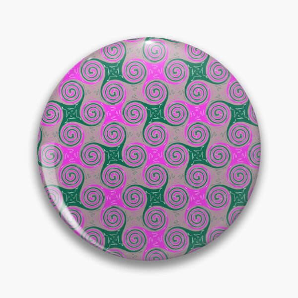 Item preview, Psychedelic Pink & Green Spiral Seamless Pattern designed and sold by Birotaju.