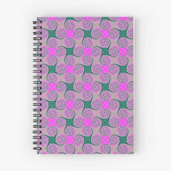 Item preview, Psychedelic Pink & Green Spiral Seamless Pattern designed and sold by Birotaju.