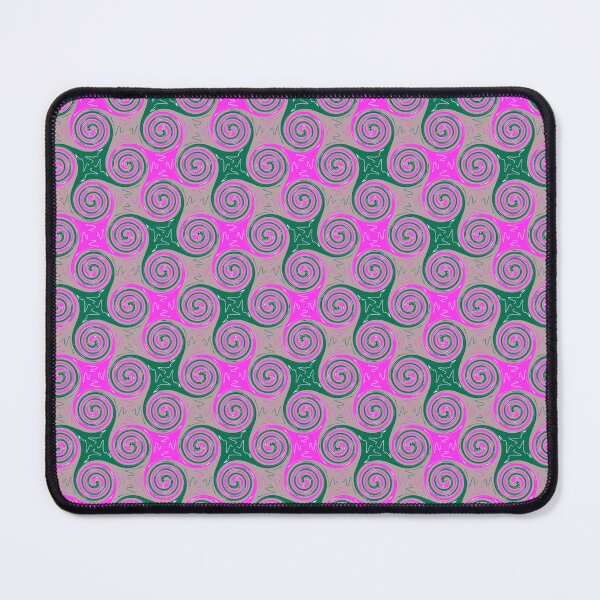 Item preview, Psychedelic Pink & Green Spiral Seamless Pattern designed and sold by Birotaju.