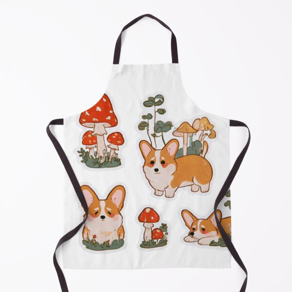 Item preview, Cute Corgi Dog Mushroom Forest Aesthetic Kawaii designed and sold by NicolasGlowArt.