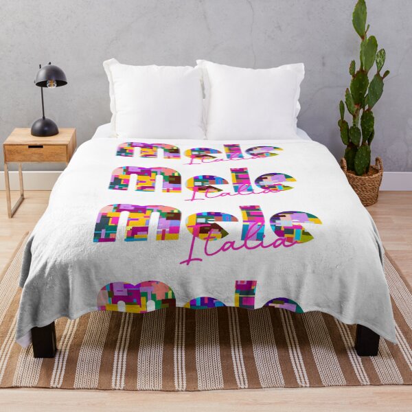 Item preview, Mele, Genova, Italy, Italia, colorful typography design for travellers designed and sold by Wanderful-roads.