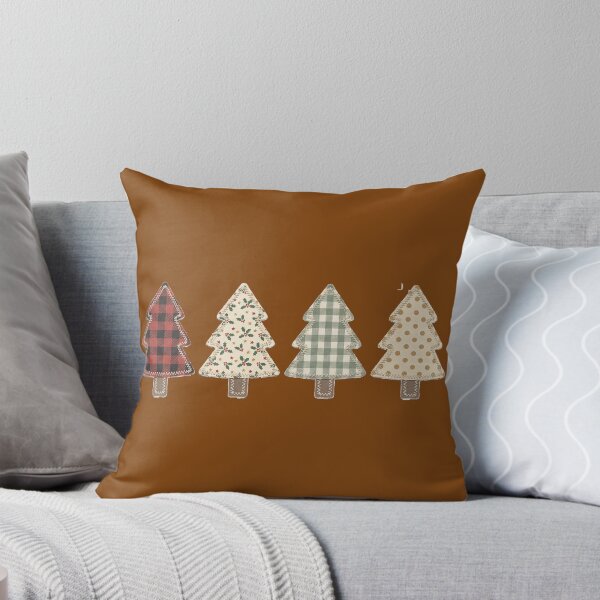 Item preview, Four Patchwork Christmas Trees in Buffalo Plaid designed and sold by inkaylindesign.