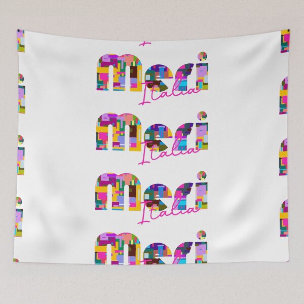 Item preview, Merì, Messina, Italy, Italia, colorful typography design for travellers designed and sold by Wanderful-roads.