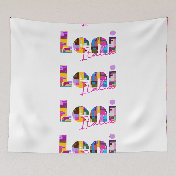 Item preview, Leni, Messina, Italy, Italia, colorful typography design for travellers designed and sold by Wanderful-roads.