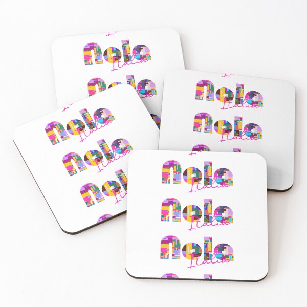 Item preview, Nola, Napoli, Italy, Italia, colorful typography design for travellers designed and sold by Wanderful-roads.