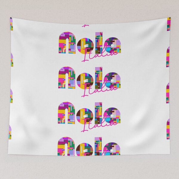Item preview, Nola, Napoli, Italy, Italia, colorful typography design for travellers designed and sold by Wanderful-roads.