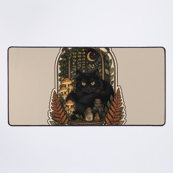 Item preview, Cozy Botanical Cat Familiar Greenhouse Terrarium designed and sold by Fun2Fentastic.