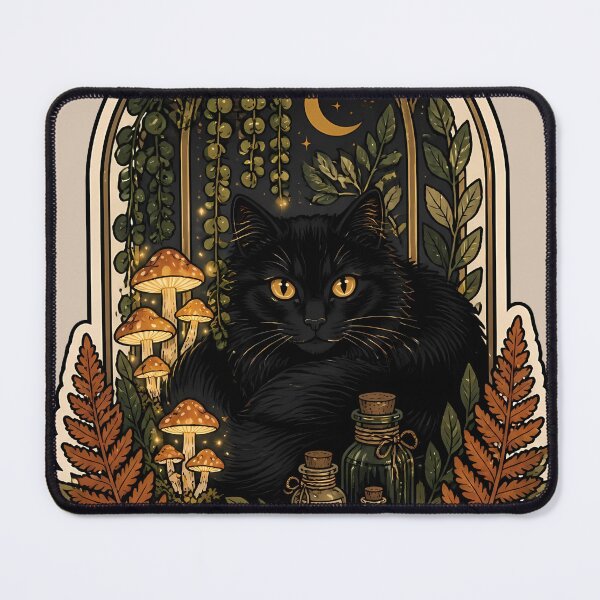 Item preview, Cozy Botanical Cat Familiar Greenhouse Terrarium designed and sold by Fun2Fentastic.